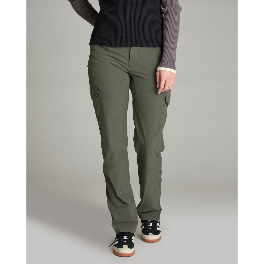 KUHL Freeflex Roll-Up Pants Womens size 14 Olive Green Straight Leg Hiking Cargo